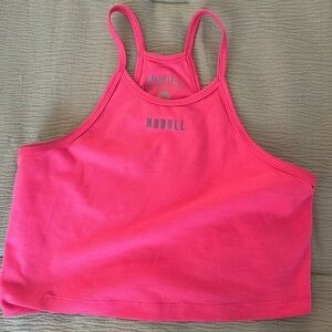 Nobull neon cropped rib tanks